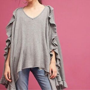 Anthropology sweater poncho with arm holes